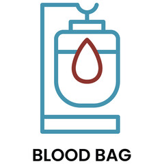 Blood Bag Icon. Medical Icon.
