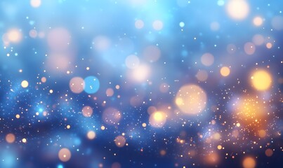 Obraz premium Shiny Blue Glitter In Abstract Defocused Background - Christmas And New Year Texture,