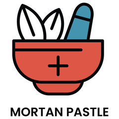 Mortar Grinder Icon. Medical Icon.