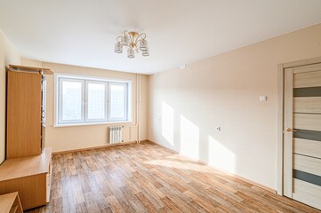 standard room interior apartment. view kind of decor home decoration in hostel house for sale. empty room renovated