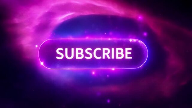 Subscribe 3d holographic animation button for video 