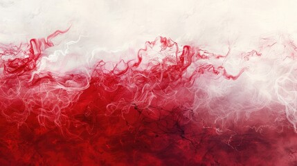 Abstract red white background with haiku inspired design