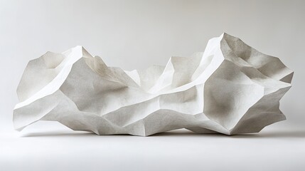 Obraz premium Abstract White Sculpture: Modern Art Installation