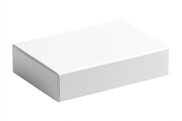 Perfectly isolated white box set against a white backdrop.
