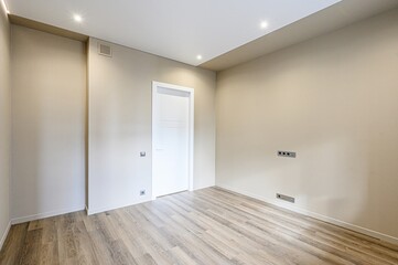 standard room interior apartment. view kind of decor home decoration in hostel house for sale. empty room renovated