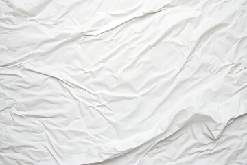 Crumpled white paper texture with creases and folds.