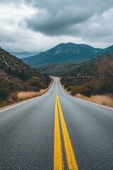 Fototapeta premium Mountainous highway landscape