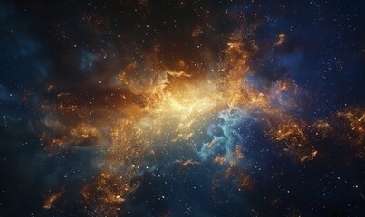 Fototapeta premium Beautiful Blue Holiday background with fireworks