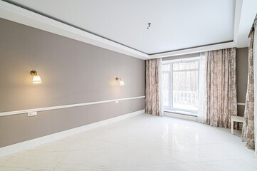 standard room interior apartment. view kind of decor home decoration in hostel house for sale. empty room renovated