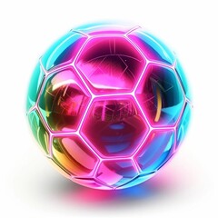 Naklejka premium soccer ball on a blue background