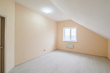 standard room interior apartment. view kind of decor home decoration in hostel house for sale. empty room renovated