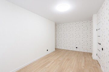 standard room interior apartment. view kind of decor home decoration in hostel house for sale. empty room renovated