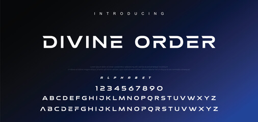 Creative geometric modern urban alphabet font. Digital abstract futuristic, fashion, sport, minimal technology typography.