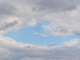 冬の雲が多い空11