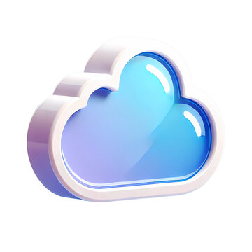 blue cloud computing icon