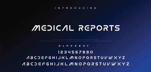 Creative font. Modern abstract digital tech font. Logo creative font, type, technology, movie, digital, music, movie. Fonts and illustration in vector format.