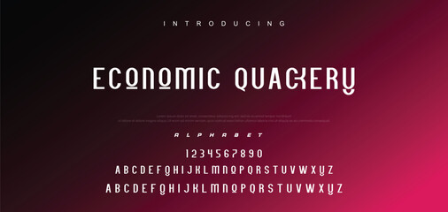 Creative font. Modern abstract digital tech font. Logo creative font, type, technology, movie, digital, music, movie. Fonts and illustration in vector format.