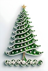 An illustration of Christmas tree in vector style