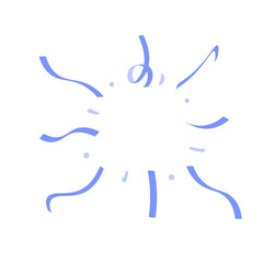 flat blue vector confetti pop