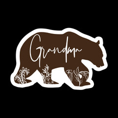 Mama bear SVG, papa bear svg, bear family clip art bundle, baby, sister, brother, grandma SVG