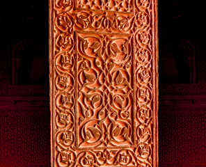 Carvings on  from Fatehpur Sikri, Agra, Akbars Court Room