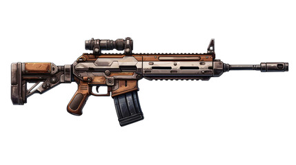 rifle isolated on a white transparent background