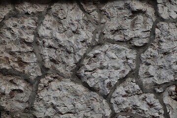 Background, texture wall decorated with natural stone