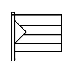 Obraz premium pan african flag icon, juneteenth line art, juneteenth icon - simple black line art icon of pan african flag, symbolizing juneteenth celebrations. juneteenth vector art.