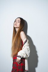 ロングヘアの女性