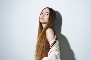 ロングヘアの女性