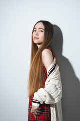 ロングヘアの女性