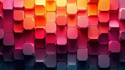 Abstract geometric pattern with vibrant colors and layered shapes.