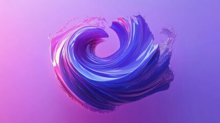 Abstract purple and blue swirling vortex.