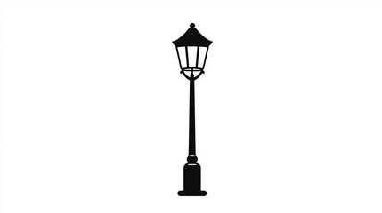 street lamp isolated on white