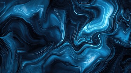 Fototapeta premium Abstract Blue Swirling Liquid Marble Design