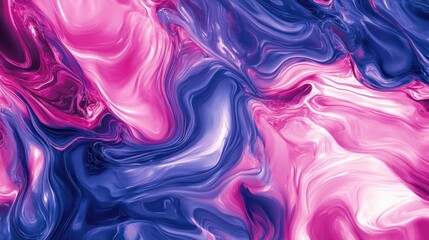 Fototapeta premium Abstract Swirling Pink and Purple Paint Texture