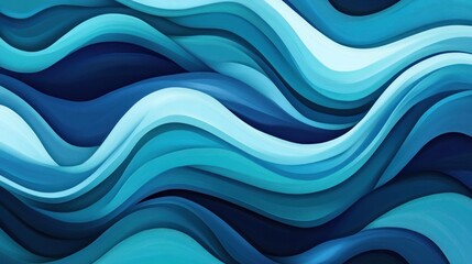 Fototapeta premium Abstract Blue Wave Pattern Design Background