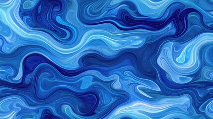 Obraz premium Abstract Blue Swirling Lines Pattern Design