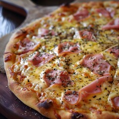 pizza with ham