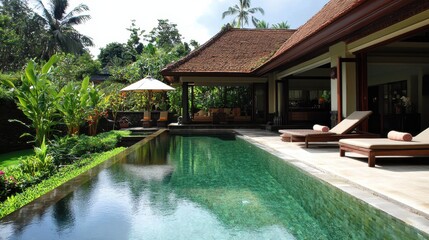 Luxury Tropical Villa with Private Pool and Lush Garden: A Relaxing Getaway in Paradise