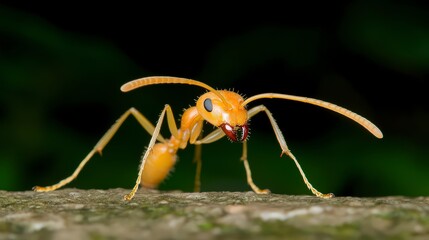 Fototapeta premium Close Up of a Red Ant Macro Photography Insect Nature Wildlife Bug Entomology Arthr