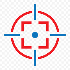 Shooting target icon of 3 types. Isolated vector sign symbol. eps 10.