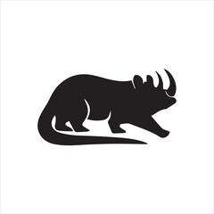 black panther on white background