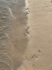 footprints on the beach