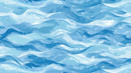 Fototapeta premium Abstract Blue Water Wave Painting Texture