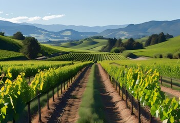 Naklejka premium vineyard in region