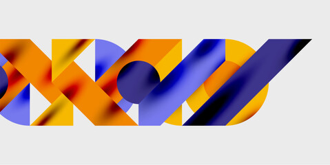 Detailed composition of circles, semicircles, and triangles with glossy effects and smooth gradients. A sleek and modern vector design for creative and tech-inspired projects