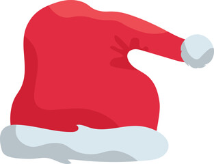 Christmas and New Year greeting Cap, Santa Claus hat and beard