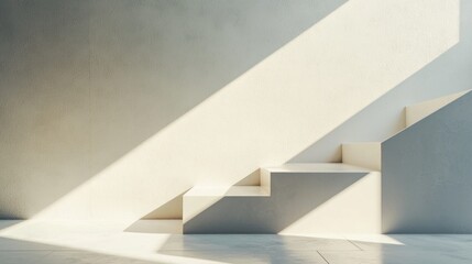 Fototapeta premium A clean, modern design with geometric shapes and a minimalist color palette.