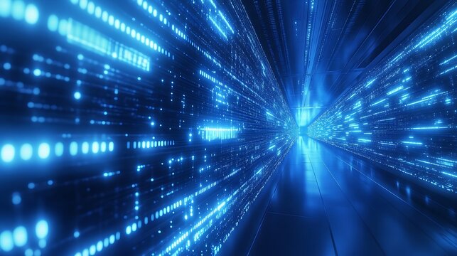 Dynamic data flow visualization a futuristic graphic concept